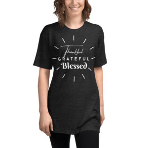 Blessed affirmation tri-blend